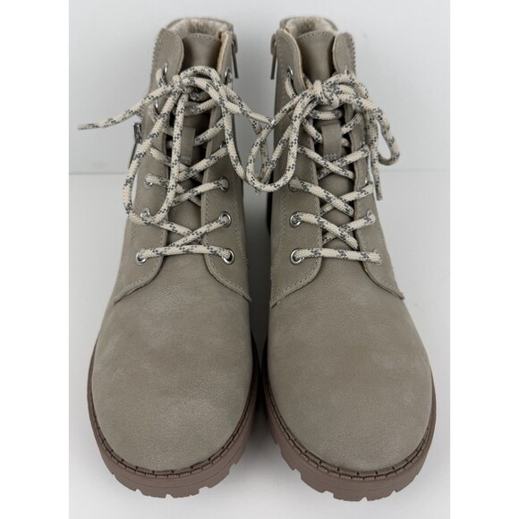 Jellypop Women's Memories Lace Up Boot, Light Gray, 10M, New - Picture 2 of 10